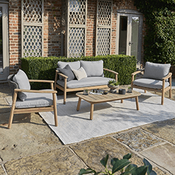 Image of Kettler Freeport 4 Seat Wooden Lounge Set with Coffee Table