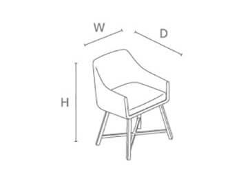 La Mode Dining Chair - dimensions image