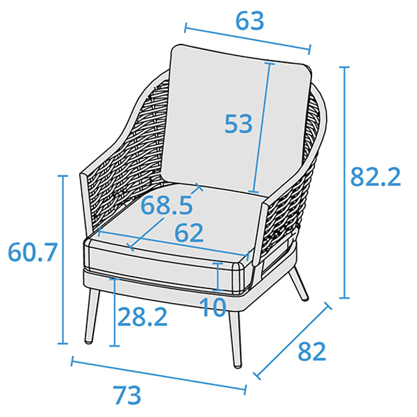 Chair dimensions image