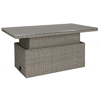 Image of Kettler Palma SQ Height Adjustable Table in Rattan