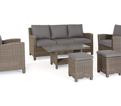 Image of Kettler Palma Sofa Set with Coffee Table in Rattan