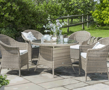 Image of Kettler RHS Harlow Carr 4 Seater Dining Set in Natural