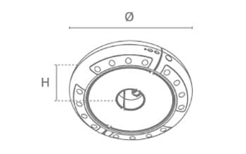 Kettler Wireless Parasol Speaker - dimensions image