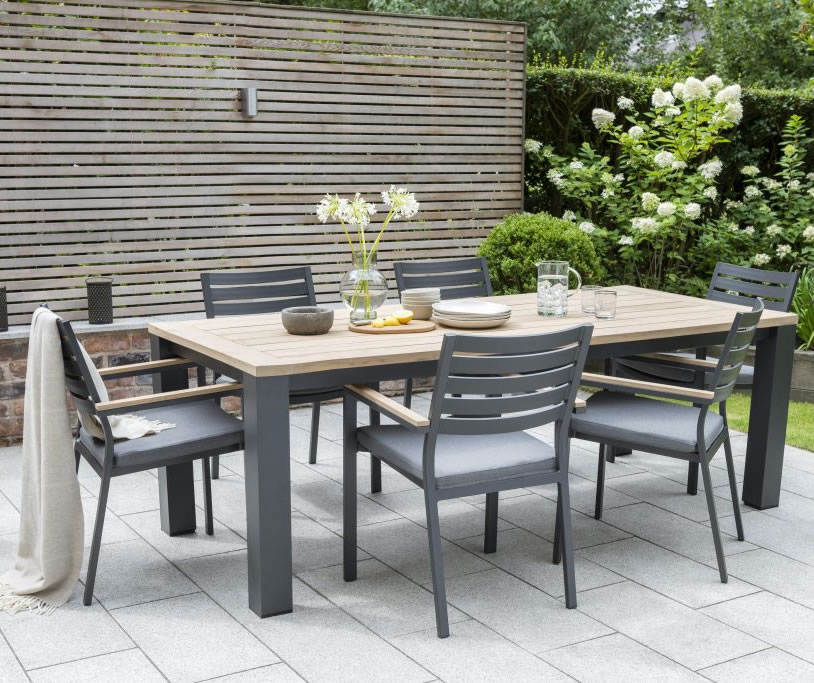 Kettler Elba Dining Table With 6 Chairs, Round Table With 6 Chairs Outdoor