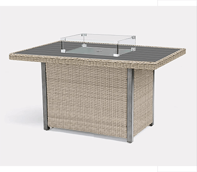 Image of Kettler Palma Mini Fire Pit Table in Oyster