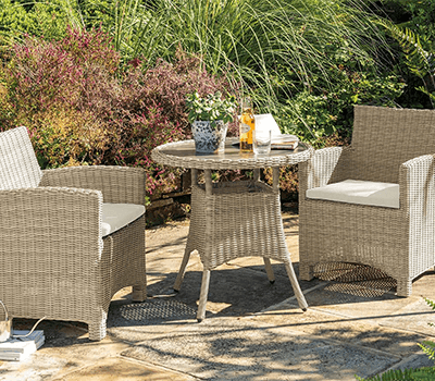 Image of Kettler Palma Bistro Set in Oyster & Stone