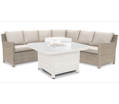 Image of Kettler Palma Grande Corner Sofa, Oyster and Stone - NO TABLE