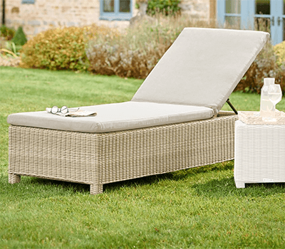 Image of Kettler Palma Lounger in Oyster and Stone