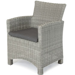 Small Image of Kettler Palma Dining chair in White Wash