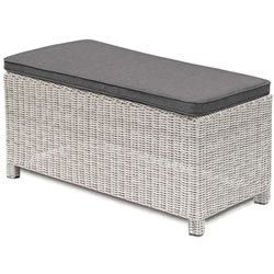 Extra image of Kettler Palma Long Bench - White Wash and Taupe