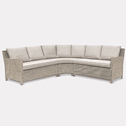 Extra image of Kettler Palma Grande Fire Pit Corner Sofa Set in Oyster/Stone