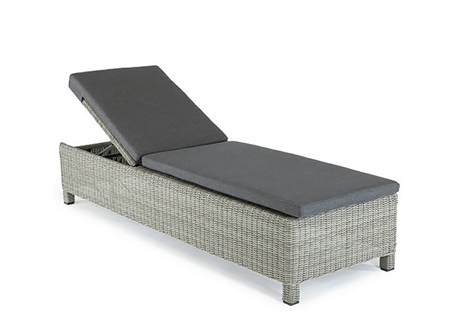 Image of Kettler Palma Signature Sun Lounger in White Wash/Taupe