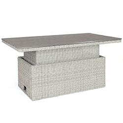 Extra image of Kettler Palma SQ Height Adjustable Table in White Wash