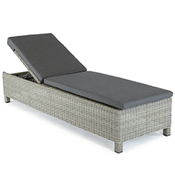 Small Image of Kettler Palma Signature Sun Lounger in White Wash/Taupe