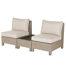 Extra image of Kettler Palma Signature Low Companion Set in Oyster / Stone