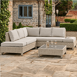 Small Image of Kettler Palma Signature Low Lounge Set in Oyster / Stone
