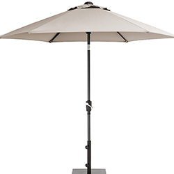 Small Image of Kettler 2.5m Wind-up Parasol in Stone