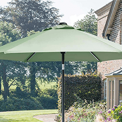 Small Image of Kettler 3.0m Wind-up Parasol in Sage