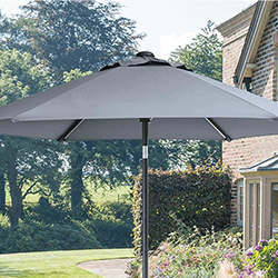 Small Image of Kettler 3.0m Wind-up Parasol in Slate