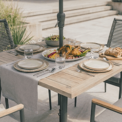 Extra image of Kettler Merano 4 Seat Dining Set with Parasol and Base