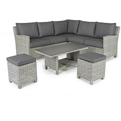 Extra image of Kettler Palma Mini Corner Sofa Set with Coffee Table in White Wash