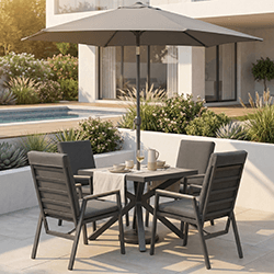 Extra image of Kettler Tudor 4 Seat Reclining Dining Set