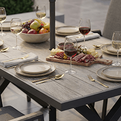 Extra image of Kettler Tudor 6 Seat Reclining Rectangular Dining Set