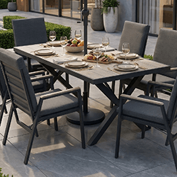Extra image of Kettler Tudor 6 Seat Reclining Rectangular Dining Set