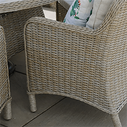 Extra image of LG Bergen 4 Seater Weave Dining Set with 2.5m Parasol