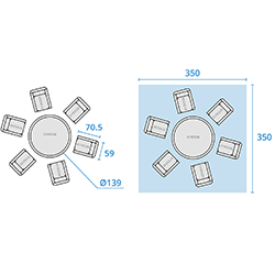 Extra image of Kettler Charlbury Signature  6 Seat Round Casual Dining Set with Lounge Chairs