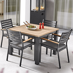 Small Image of Kettler Elba 4 Seat Dining Set with Signature Cushions