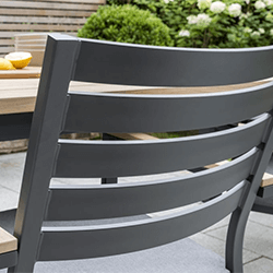Extra image of Kettler Elba 6 Seat Dining Set in Teak/Grey with Signature Cushions