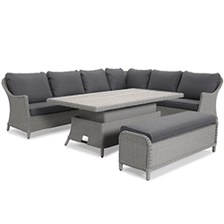 Extra image of Kettler Foxley Rectangular Corner Set with High/Low Eco Wood Table