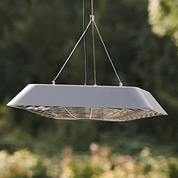 Extra image of Kettler Kalos Universal Electric Pendant Heater in Grey