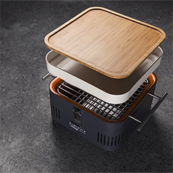 Extra image of Everdure Cube Portable Charcoal BBQ in Graphite