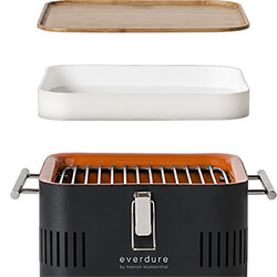Extra image of Everdure Cube Portable Charcoal BBQ in Orange