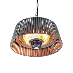 Small Image of Kettler Kalos Plush Electric Pendant Heater in Grey