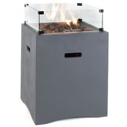 Small Image of Kettler Kalos Universal 52cm Square Fire Pit with Glass Surround