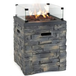 Small Image of Kettler Kalos Universal Stone 52cm Square Fire Pit