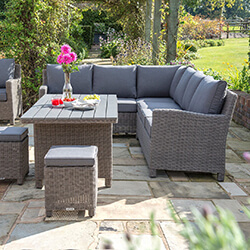 Extra image of Kettler Palma Right Hand Corner Sofa Set in Rattan with Polywood Table