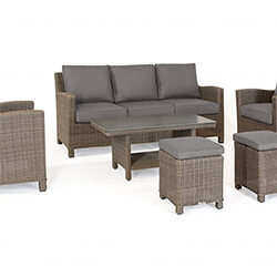 Small Image of Kettler Palma Sofa Set with Coffee Table in Rattan