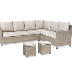 Small Image of Kettler Palma Left Hand Corner Sofa Set with Coffee Table - Oyster