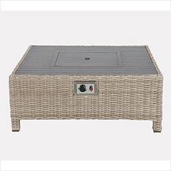 Extra image of Kettler Palma Low Lounge Fire Pit Table in Oyster