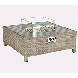 Small Image of Kettler Palma Low Lounge Fire Pit Table in Oyster