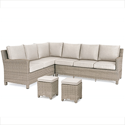 Image of Kettler Palma Right Hand Corner Sofa Seating Set in Oyster and Stone - NO TABLE