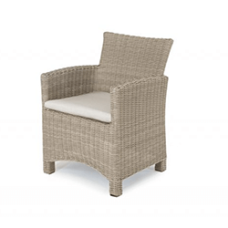 Small Image of Kettler Palma Dining Armchair in Oyster & Stone