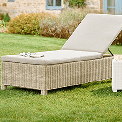 Small Image of Kettler Palma Lounger in Oyster and Stone