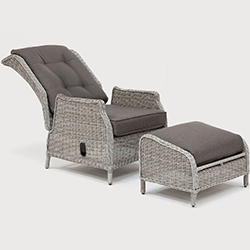 Extra image of Kettler Palma Signature Recliner Duet Set in White Wash/Taupe