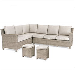Small Image of Kettler Palma Right Hand Corner Sofa Set with Coffee Table - Oyster