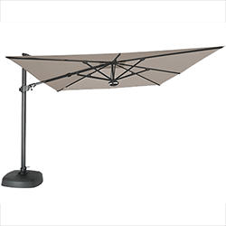 Small Image of Kettler 3.0m Free Arm Square Parasol Grey/Stone